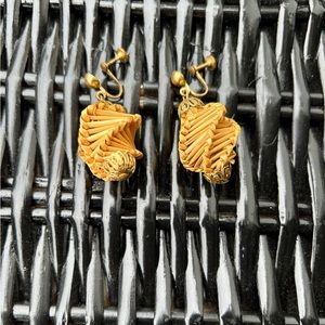 Golden women’s earrings
